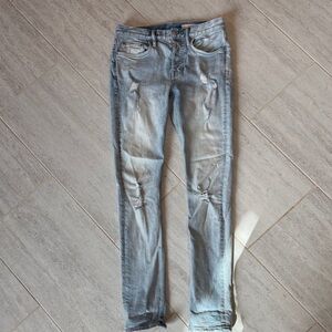 All Saints Light Blue Distressed Skinny Jeans